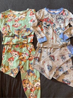 Nickelodeon Paw Patrol Kids Pajama Sets - Mint Green & Gray with Blue Trim